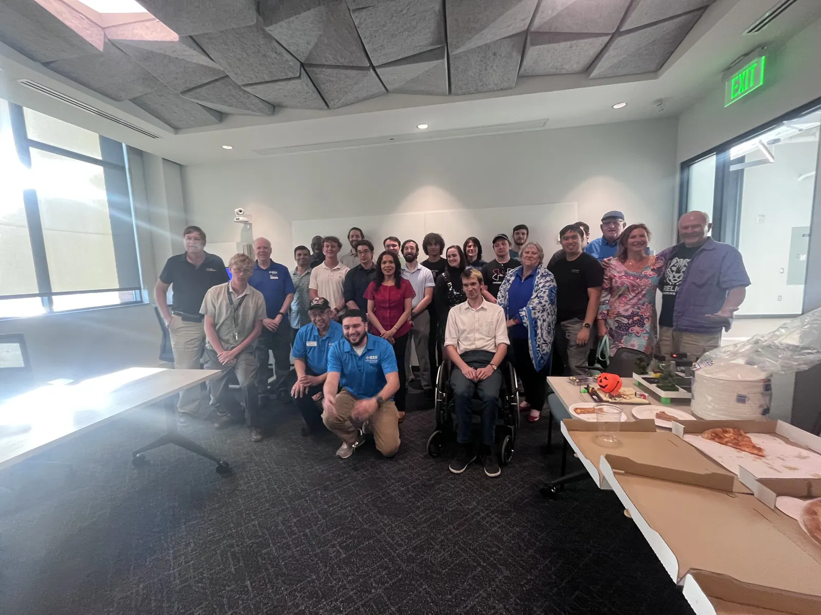 Wire Lion members and guests gathered for a group photo at the end of a club meeting